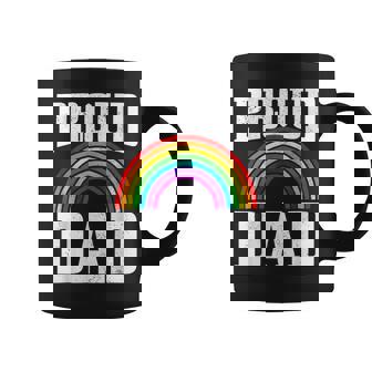 Gay Pride Proud Dad Parent Lgbtq Rainbow Flag Gay Son Coffee Mug - Thegiftio
