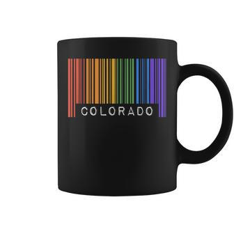 Gay Queer Barcode Pride Colorado Aesthetic Lgbtq Flag Denver Coffee Mug | Mazezy