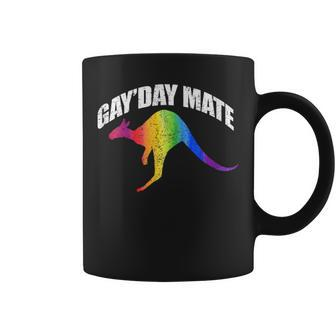 Gayday Mate Funny Gay Pride Punny Kangaroo Australia Coffee Mug | Mazezy