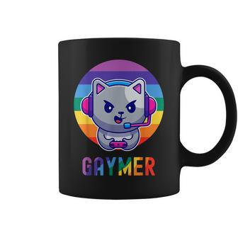 Gaymer Lgbt Rainbow Gay Video Game Lovers Gift Cat Pride Coffee Mug | Mazezy