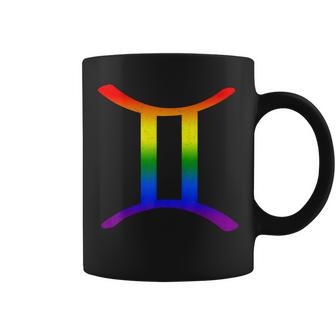 Gemini Lgbt Zodiac Sign Lgbt Rainbow Pride Gay Gifts Coffee Mug | Mazezy
