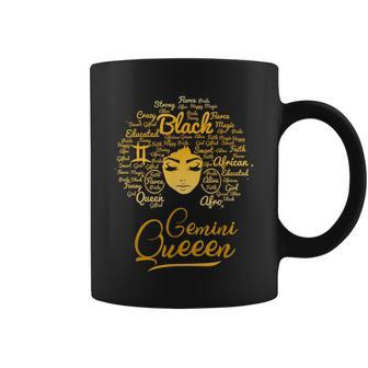 Gemini Queen - Black Queen Birthday Gifts Zodiac Women Coffee Mug | Mazezy