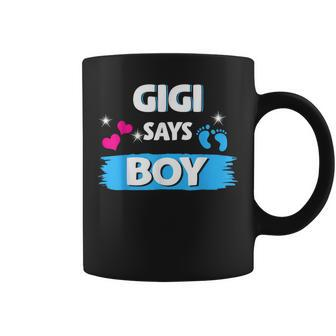 Gender Reveal Gigi Says Boy Matching Family Baby Party Coffee Mug | Mazezy