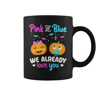 Gender Reveal Halloween Pregnancy Announcement Pink Or Blue Coffee Mug | Mazezy