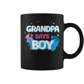 Gender Reveal Party Gifts Grandpa Says Boy Team Boy Coffee Mug | Mazezy