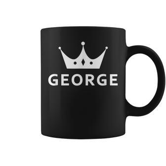 George Crown King Custom Gift Name For George Coffee Mug | Mazezy