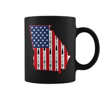 Georgia Usa Flag Fourth July 4Th Fathers Day Bbq Beer Summer Beer Funny Gifts Coffee Mug | Mazezy