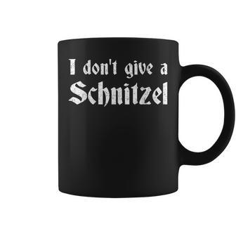 German Beer Quotes Oktoberfest I Don't Give A Schnitzel Coffee Mug | Mazezy