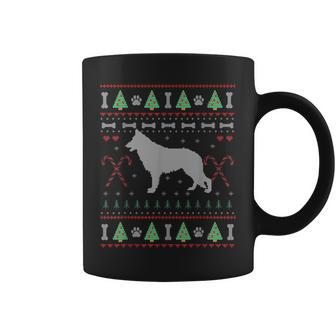 German Shepherd Ugly Sweater Christmas Dog Lover Coffee Mug - Seseable