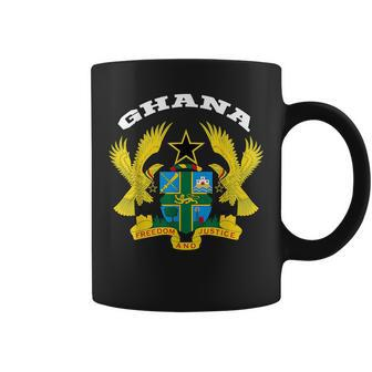 Ghana Coat Of Arms Flag Souvenir Accra Coffee Mug | Mazezy