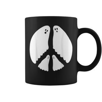 Ghost Peace Sign Coffee Mug | Mazezy CA