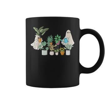 Ghost Plant Lady Halloween Ghostly Gardening Plant Lover Coffee Mug - Seseable