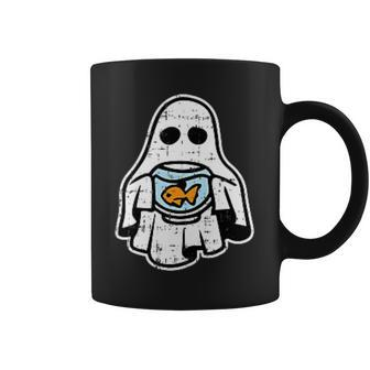 Ghost Pocket Fish Bowl Halloween Costume Ghoul Spirit Coffee Mug | Mazezy