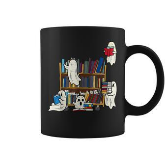 Ghosts Reading Books Teacher Halloween Librarian Boooks Coffee Mug - Thegiftio UK