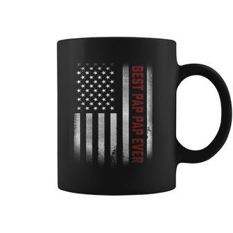 Gifts For Papa Best Pap Pap Ever American Flags Coffee Mug | Mazezy AU