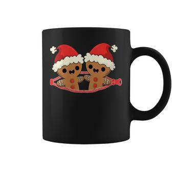 Gingerbread Twins Fun Christmas Pregnancy Announcement Coffee Mug | Mazezy