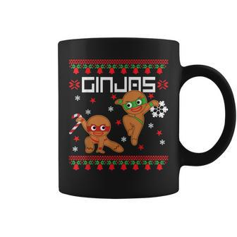 Ginjas Gingerbread Ninjas Ugly Christmas Sweater Meme Coffee Mug | Mazezy