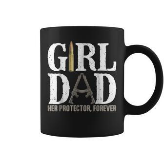 Girl Dad Her Protector Forever Funny Quote Coffee Mug | Mazezy