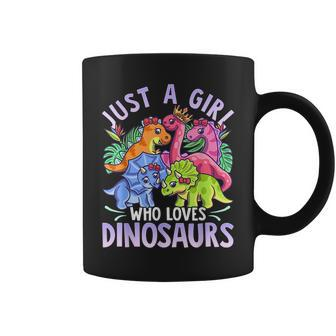 Girl Dinosaurs Pink Girl Loves Dinosaurs Coffee Mug - Seseable