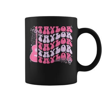 Girl Retro Taylor First Name Personalized Groovy Birthday Coffee Mug - Thegiftio UK