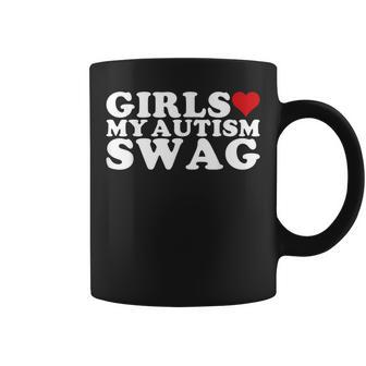 Girls Love My Autism Swag | Girls Love My Swag Funny Autism Coffee Mug - Seseable