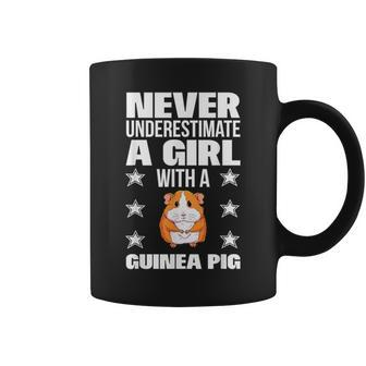 Girls Never Underestimate A Girl With A Guinea Pig Coffee Mug - Monsterry DE