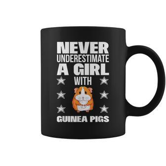 Girls Never Underestimate A Girl With Guinea Pigs Coffee Mug - Monsterry AU