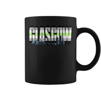 Glasgow Asexual Flag Pride Support City Coffee Mug | Mazezy