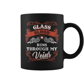 Glass Blood Runs Through My Veins Family Christmas Coffee Mug - Seseable