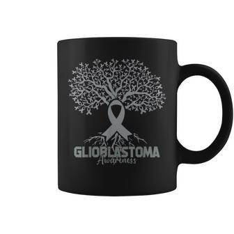 Glioblastoma Awareness Month Brain Cancer Tree Ribbon Coffee Mug - Seseable
