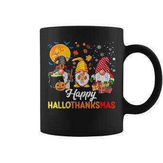 Gnomes Lover Halloween Merry Christmas Happy Hallothanksmas Coffee Mug - Monsterry