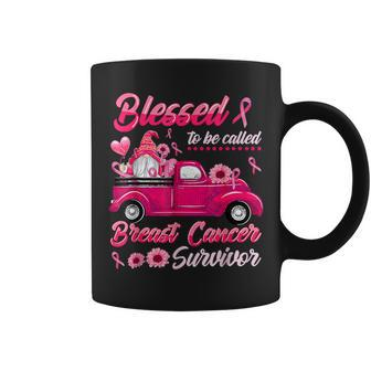 Gnomes Truck Blessed To Be Called Breast Cancer Survivor Coffee Mug - Seseable