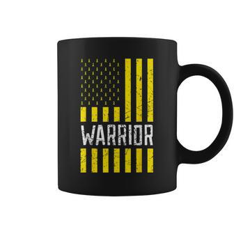 Go Gold For Childhood Cancer Awareness Fight Warrior Coffee Mug - Monsterry