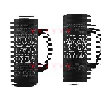Go Jesus Holiday Ugly Christmas Sweater Coffee Mug - Monsterry
