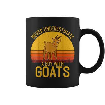 Goat Never Underestimate A Boy With Goats Coffee Mug - Seseable