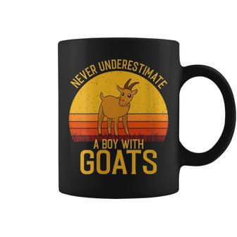 Goat Never Underestimate A Boy With Goats Gift For Womens Coffee Mug - Seseable