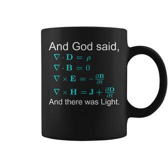 God Said Maxwell Equations Physics Mathematicians Coffee Mug | Mazezy