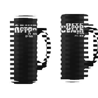 Godfather Est 2023 Fathers Day God Dad Announcement Reveal Coffee Mug - Thegiftio UK