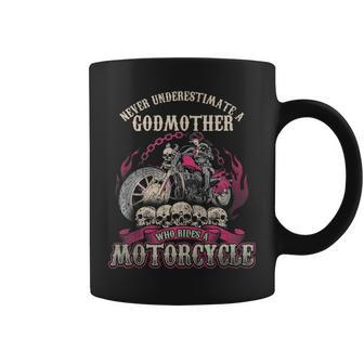 Godmother Biker Chick Lady Never Underestimate Motorcycle Coffee Mug | Seseable UK