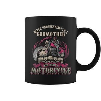 Godmother Biker Chick Never Underestimate Motorcycle Coffee Mug | Seseable UK