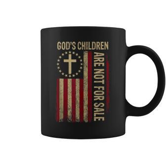 Gods Children Are Not For Sale American Flag Funny Coffee Mug - Monsterry