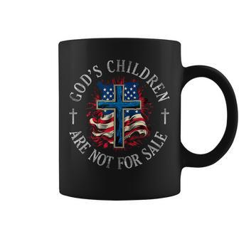 Gods Children Are Not For Sale Cross Christian Coffee Mug | Mazezy