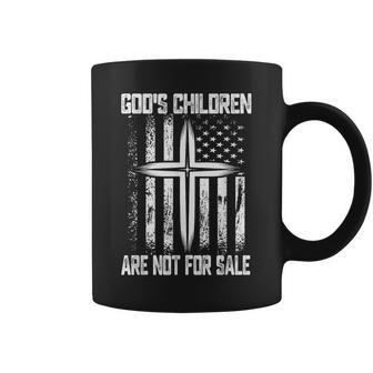Gods Children Are Not For Sale Cross Christian Funny Quote Coffee Mug | Mazezy