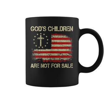 Gods Children Are Not For Sale Us Flag Christian Coffee Mug | Mazezy