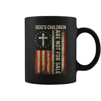 God's Children Are Not For Sale Usa Flag Idea Quote Coffee Mug - Seseable