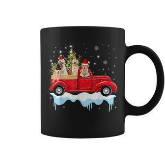 Golden Retriever Riding Christmas Tree Truck Snow Dog Coffee Mug | Mazezy