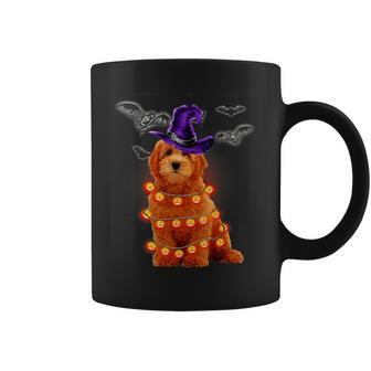 Goldendoodle Dog Light Pumpkin Halloween Coffee Mug - Monsterry AU