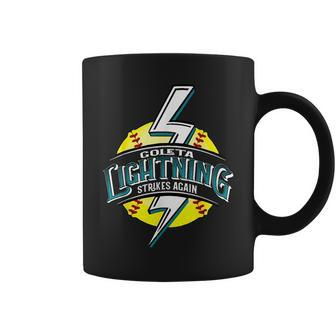 Goleta Lightning Strikes Again Softball Softball Funny Gifts Coffee Mug | Mazezy