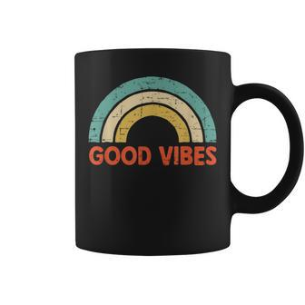 Good Vibes Only Funny Positive Inspirational Retro Coffee Mug | Mazezy UK