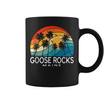 Goose Rocks Beach Maine Palm Tree Tropical Beach Souvenir Coffee Mug | Mazezy
